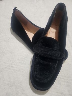 J. Crew Black Velvet Loafers